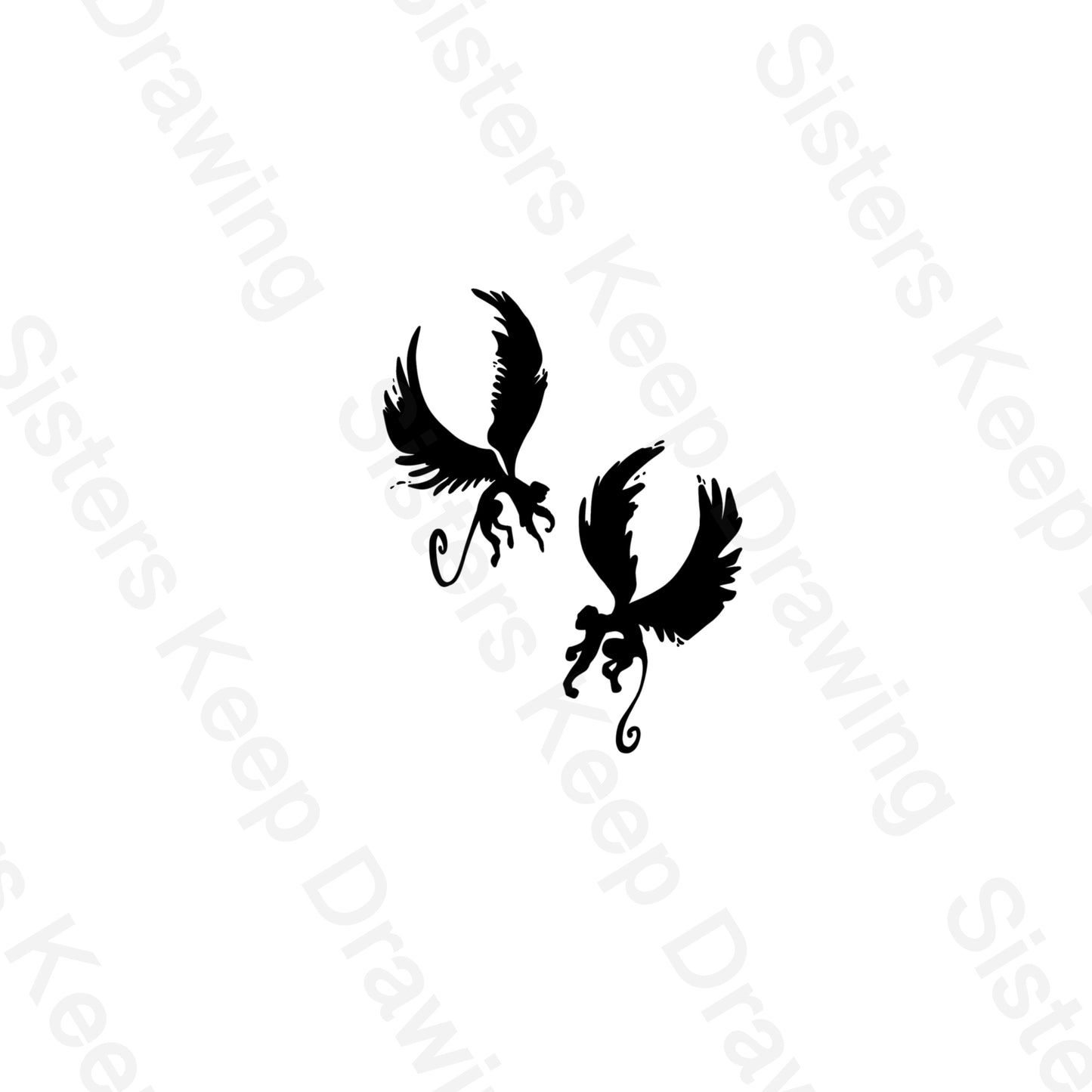 Flying Monkeys Wicked Inspired- Tattoo Transparent Permission PNG