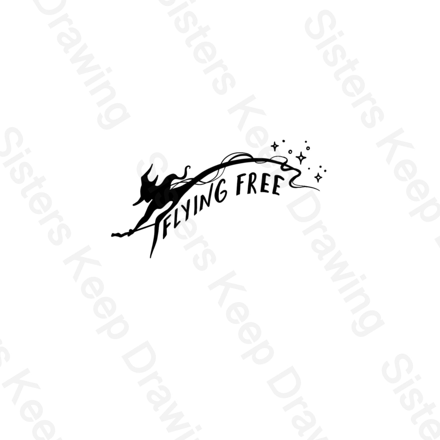 Flying Free Wicked Inspired- Tattoo Transparent Permission PNG