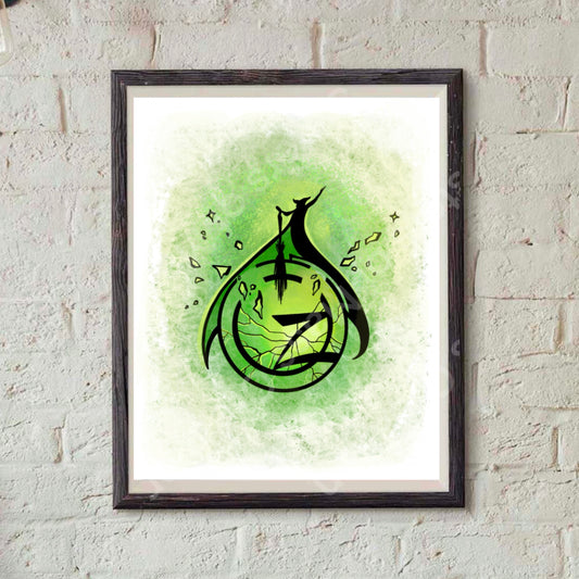 Elphaba breaking through Oz Glass -Wicked-Print