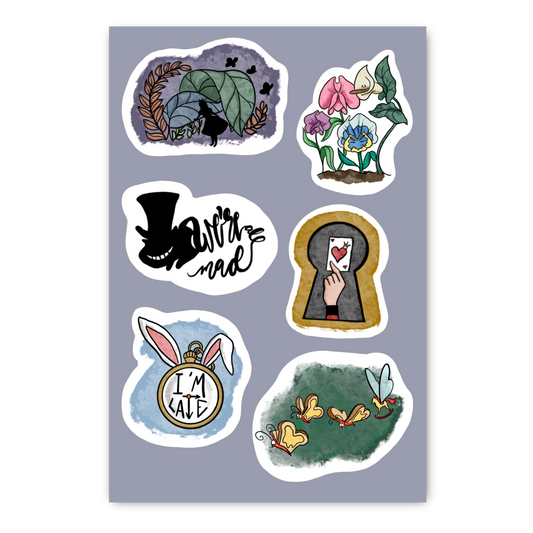 Alice in Wonderland Sticker Sheet