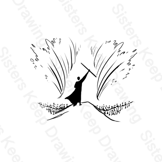 Moses Parts the Red Sea -Bible - Tattoo Transparent PNG