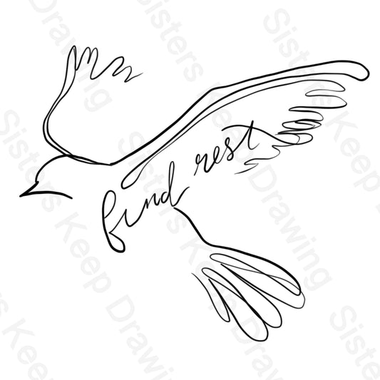 Find Rest - Under the Shadow of His Wing Tattoo Transparent PNG