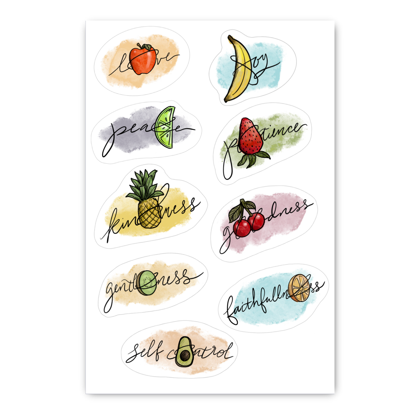 Fruit of the Spirit Sticker Sheet