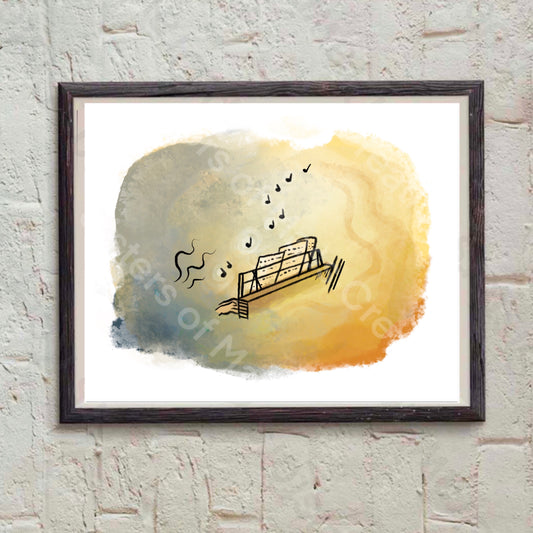 Playing the Piano -Print