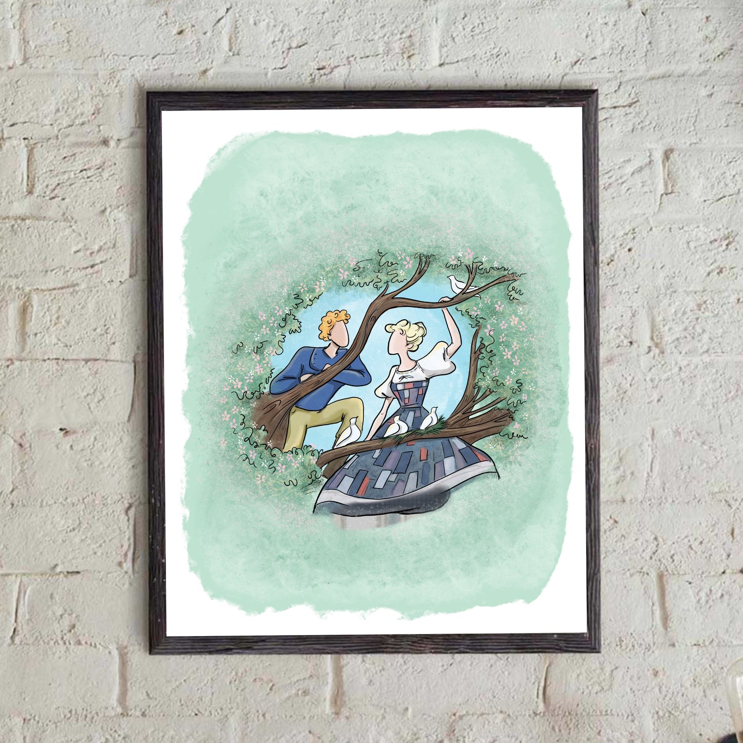 Gideon and Alice in Tree - Seven Brides for Seven Brothers Inspired print