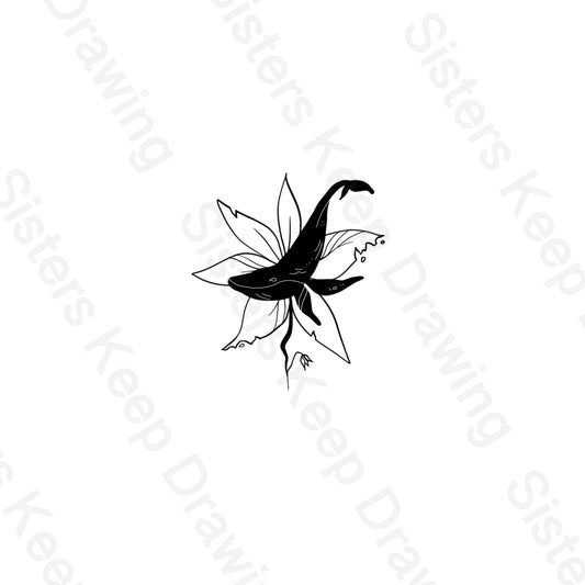 Big Fish and plant-Jonah-Tattoo Transparent PNG