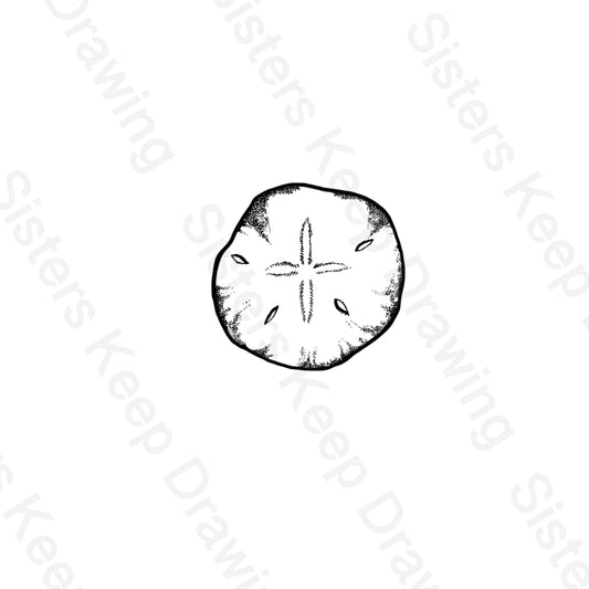 Sand dollar cross-Tattoo Transparent PNG