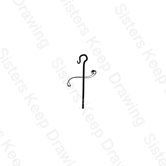 Davids Staff/Sling-cross-Tattoo Transparent PNG