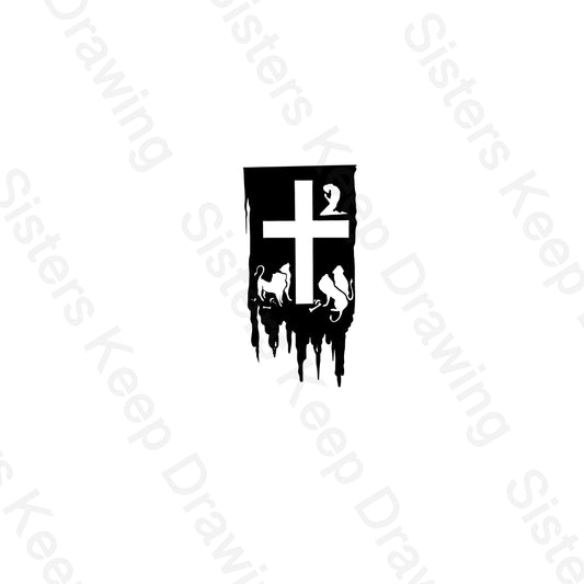 Daniel in Likns Den Praying-cross-Tattoo Transparent PNG