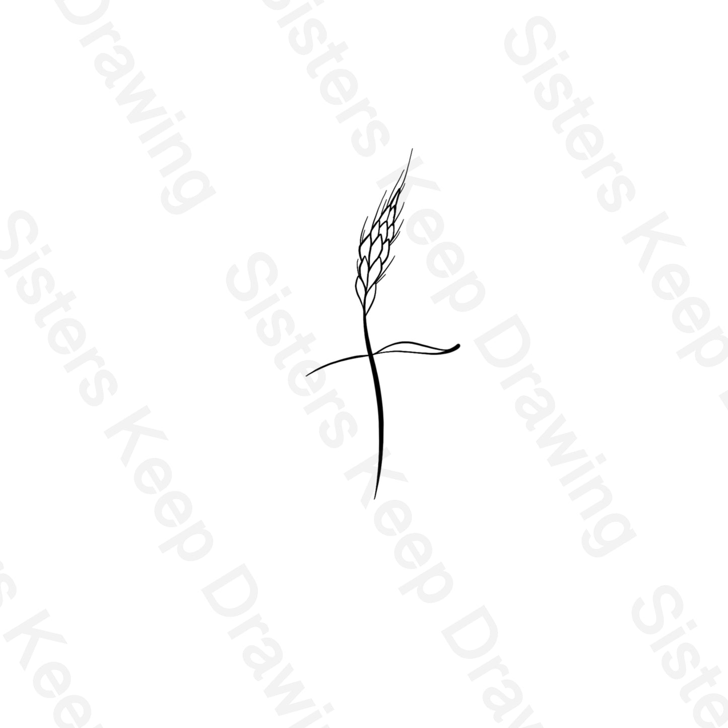 Ruths Barley-cross-Tattoo Transparent PNG