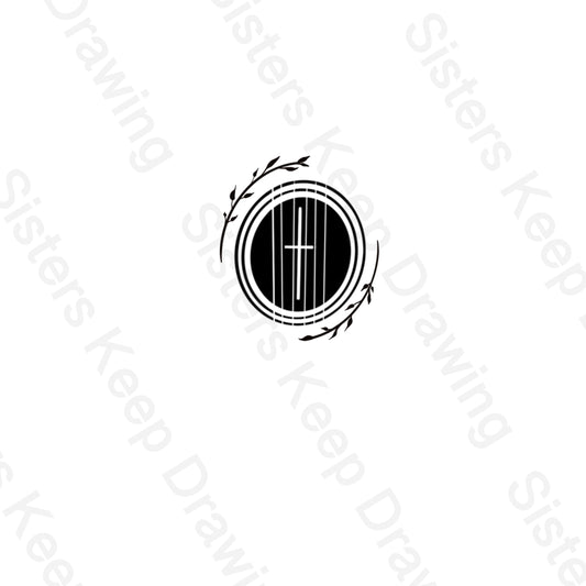 Guitar Soundhole Cross -Tattoo Transparent PNG