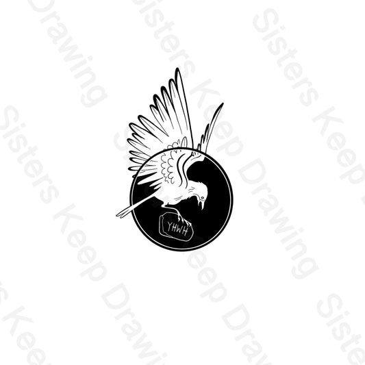 Crow brings bread to Elijah-Tattoo Transparent PNG