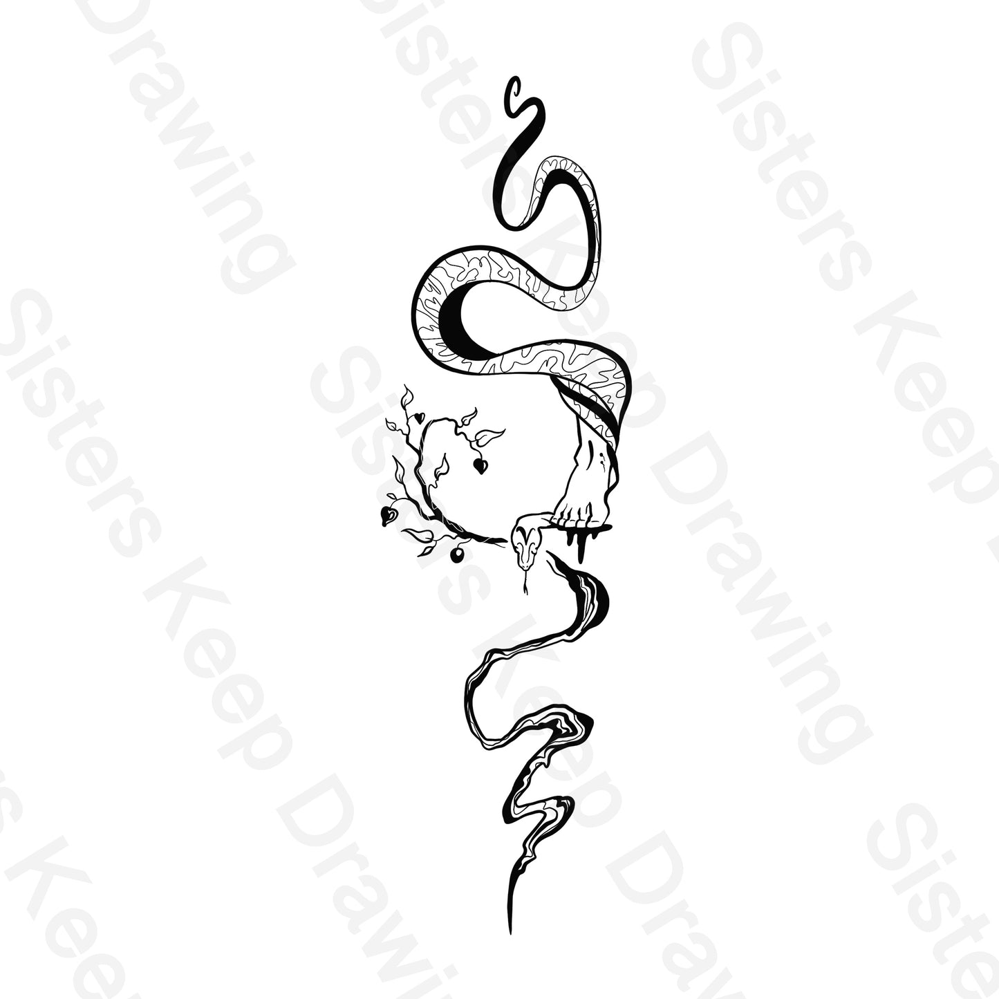 He shall bruise your head, and you shall bruise his heel-Spine Tattoo-Tattoo Transparent PNG