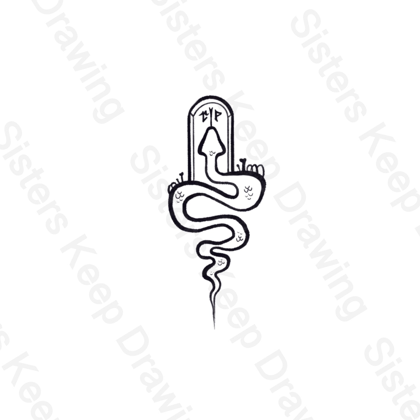 Snake and Grave-Taylor Swift Inspired tattoo - Tattoo Transparent Permission PNG