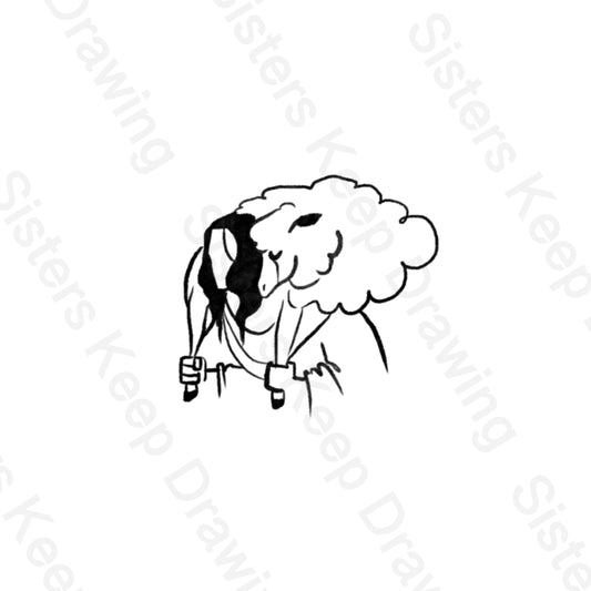 Jesus carrying sheep-Bible Tattoo Transparent PNG- instant download digital printable artwork