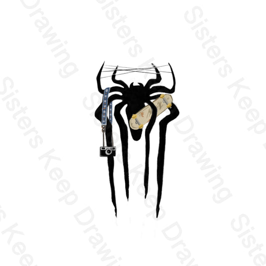 Spider Man andrew Garfield- Tattoo Transparent PNG- instant download digital printable artwor