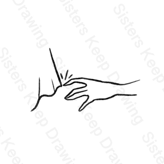 Touching Jesus' Cloak- Tattoo Transparent PNG- instant download digital printable artwork