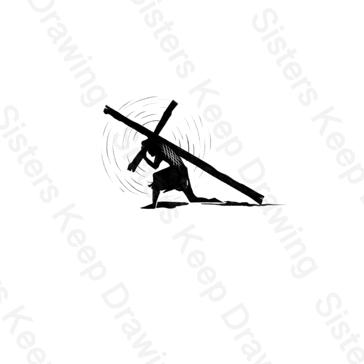 Carry the cross Bible -Tattoo Transparent PNG