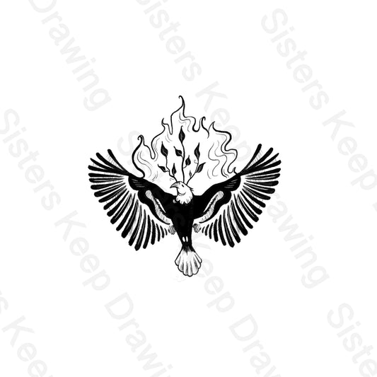 Mount up on wings as eagles/ burning bush - Tattoo Transparent PNG