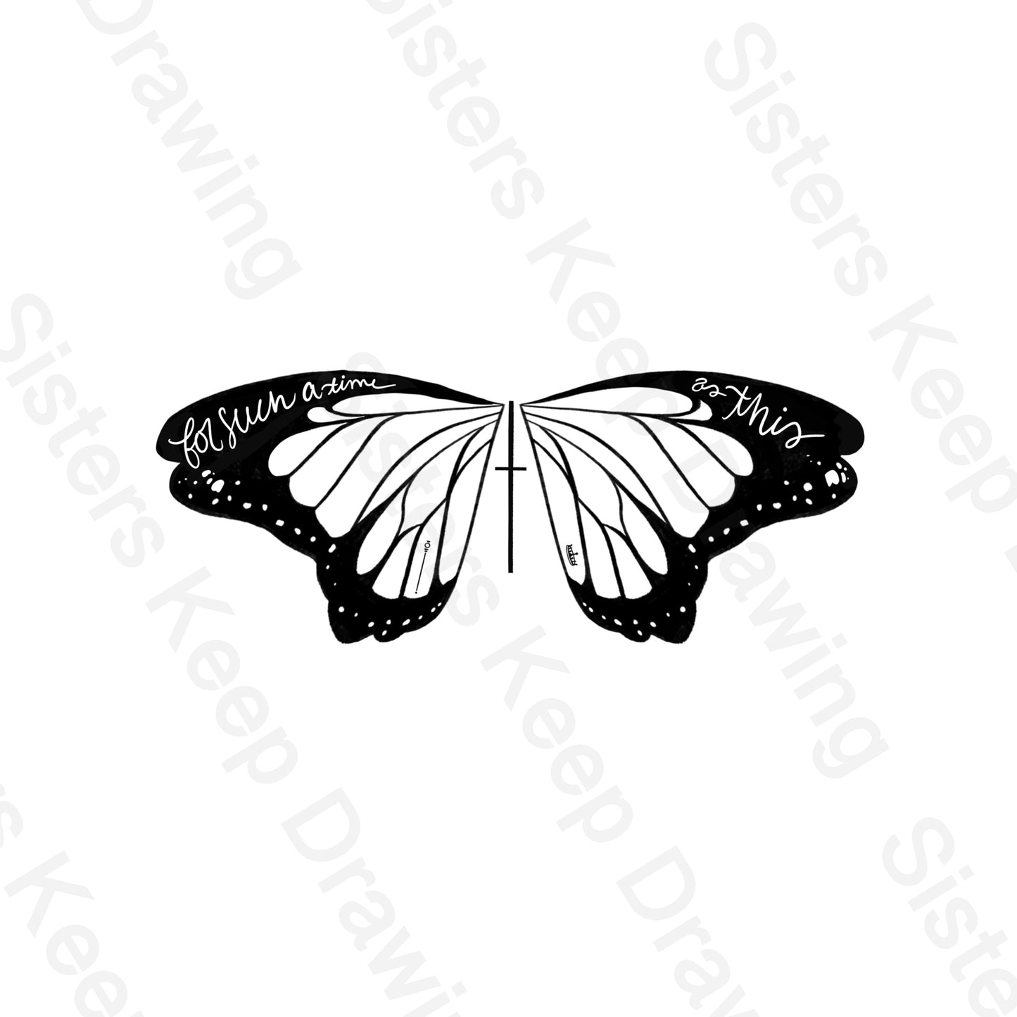 Butterfly For Such a Time as This-Esther-Tattoo Transparent PNG