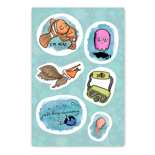 Nemo Inspired Sticker Sheet