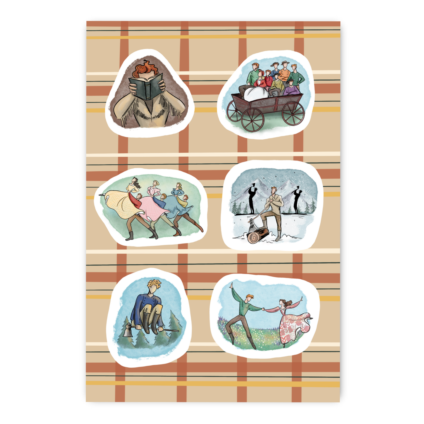 Seven Brides for Seven Brothers Inspired Sticker Sheet