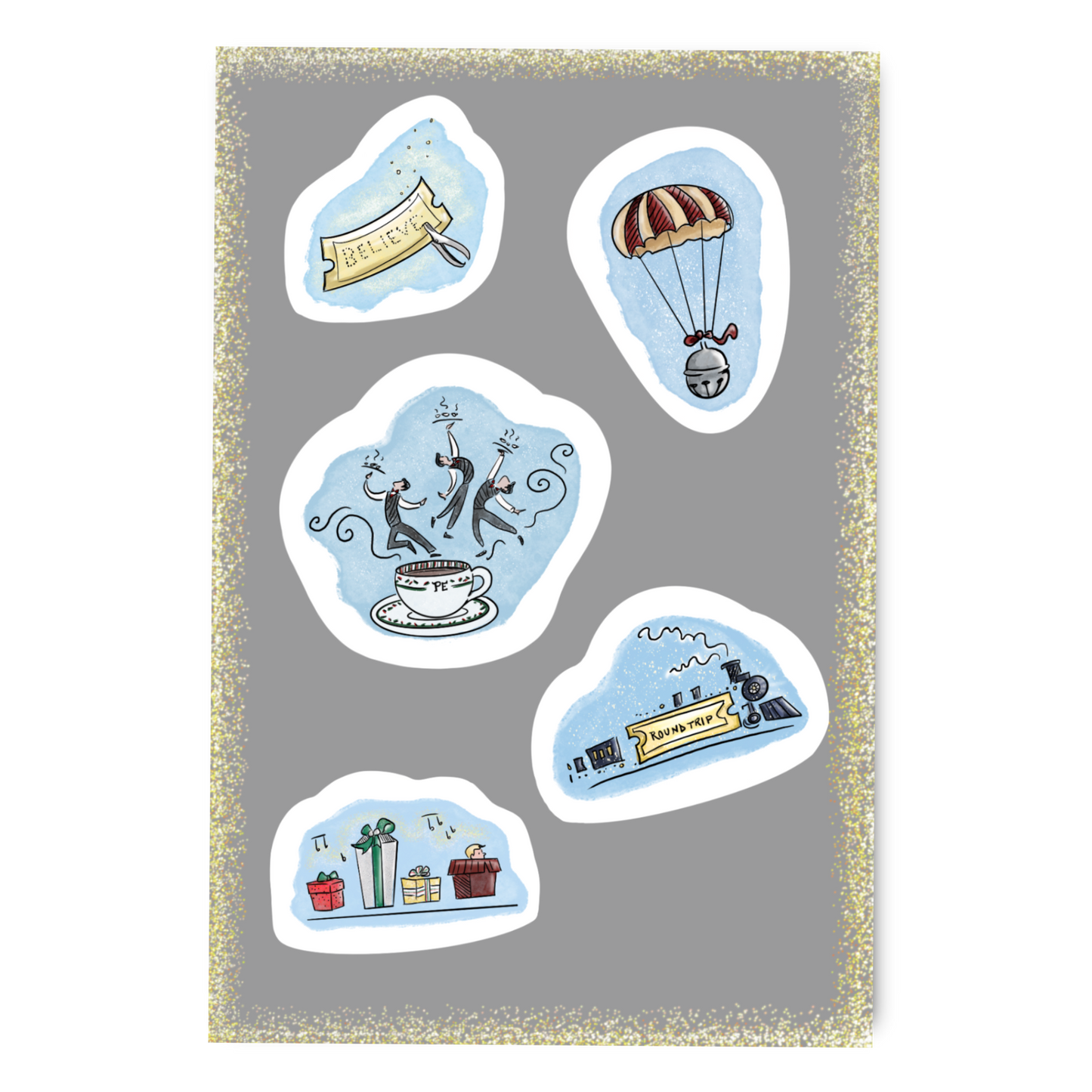 Polar Express Inspired Sticker Sheet