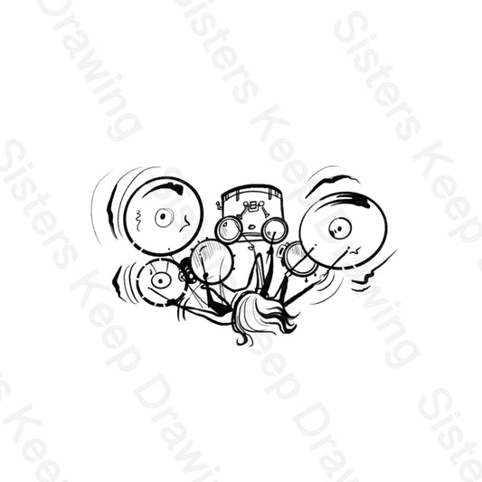 Spiderverse Gwen on drums marvel - Tattoo Transparent PNG