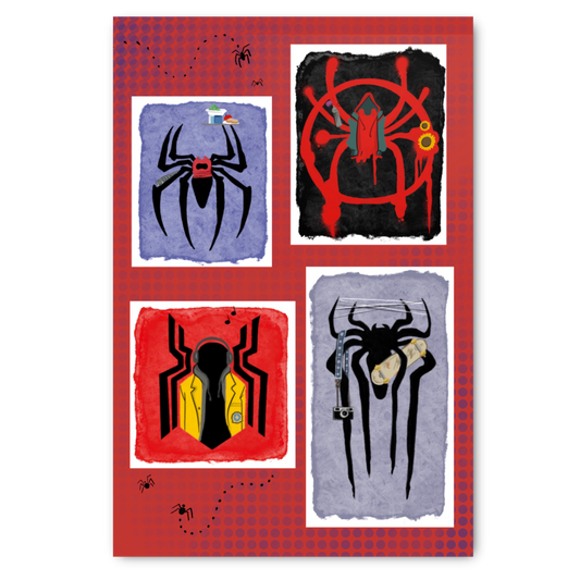 Four Spider-Man -Marvel- Sticker Sheet