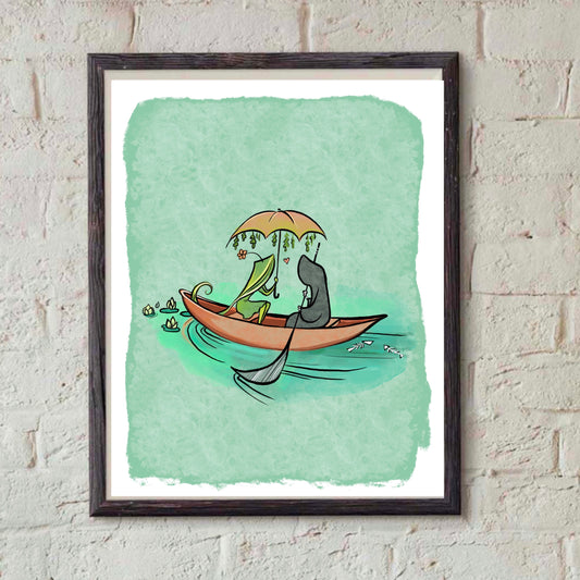 Grim Reaper and  Life Canoe Print