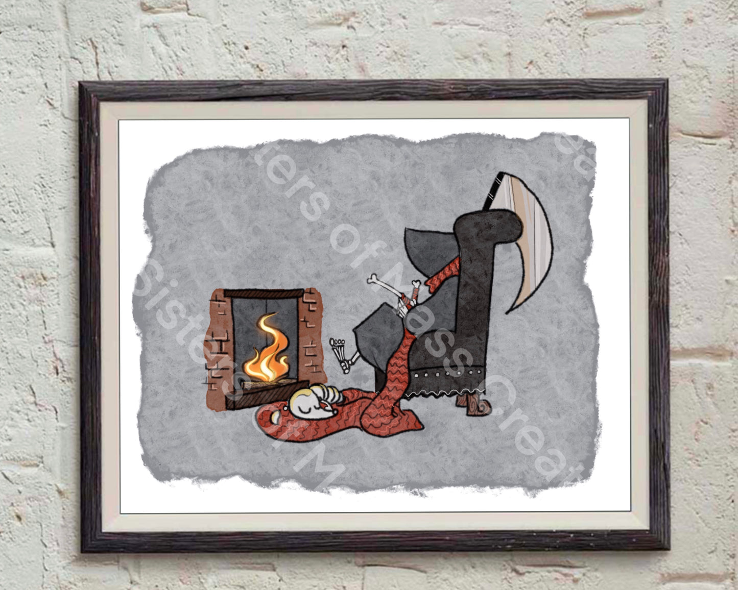 Grim Reaper Knitting-Print