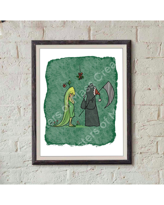 Grim Reaper and Life under the mistletoe-Print