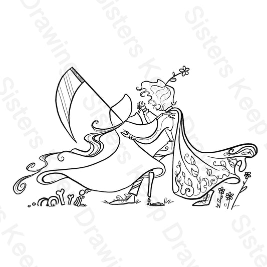 Grim Reaper dances with life Genderbent - Tattoo Transparent PNG