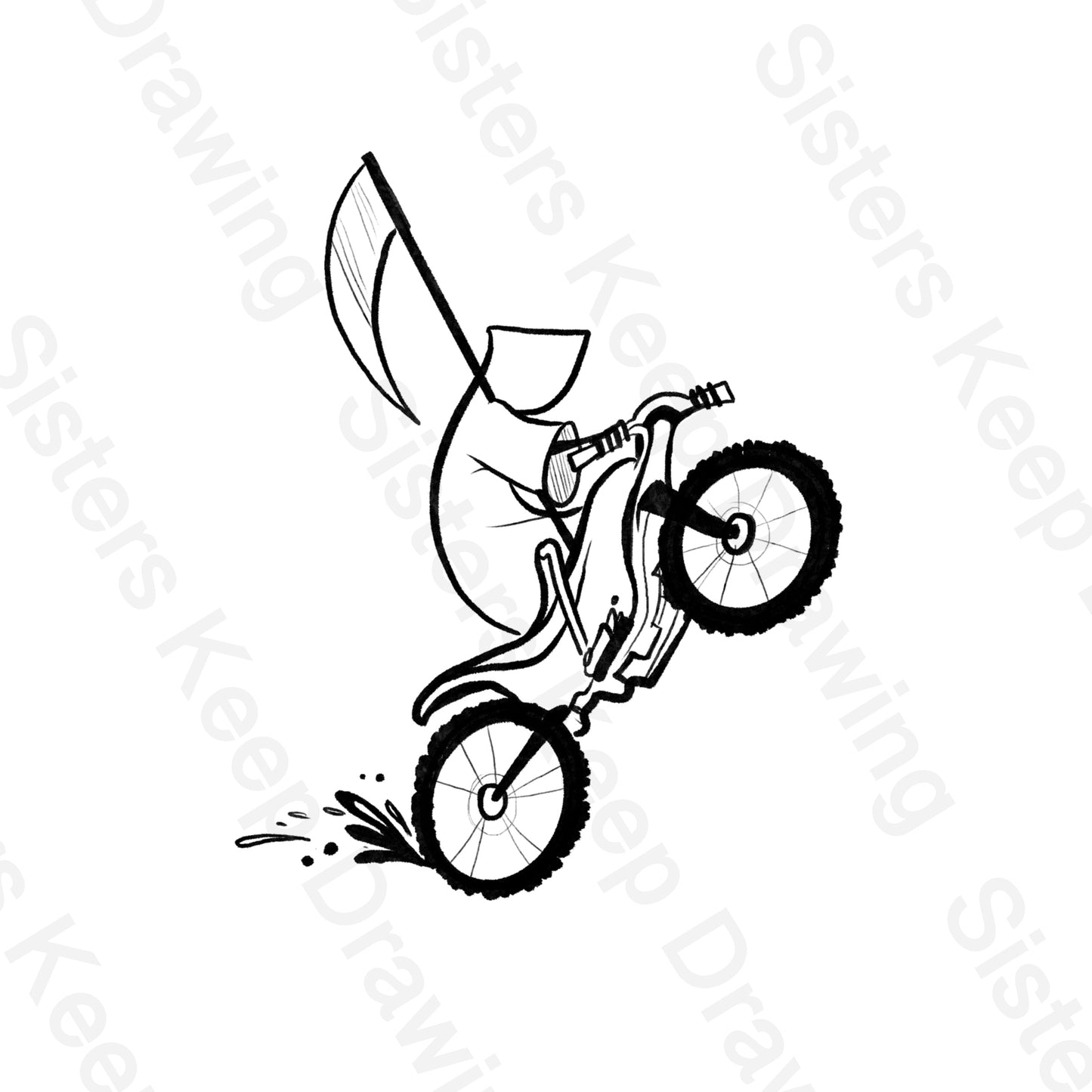 Grim Reaper Dirtbike Transparent PNG