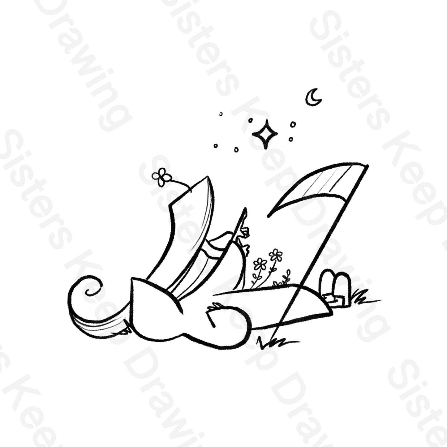 Grim Reaper Stargazing - Tattoo Transparent PNG