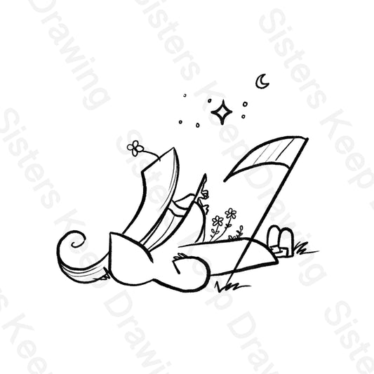 Grim Reaper Stargazing - Tattoo Transparent PNG