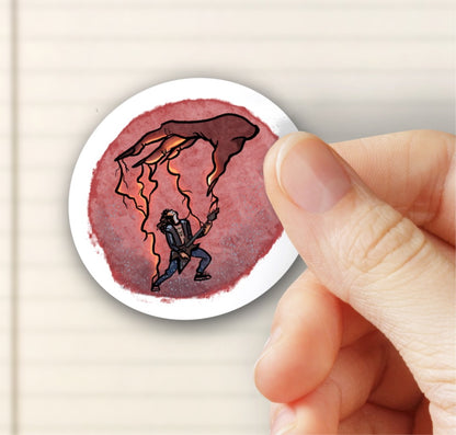 Vecna's Hand Puppeteering Eddie - Bubble free sticker