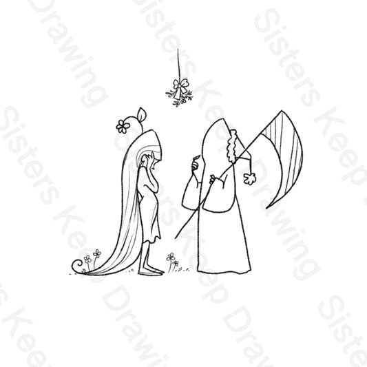 Grim reaper and Life under the mistletoe -Tattoo Transparent Permission PNG